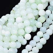 Natural Green Opal Beads Strands, Round, 10mm, Hole: 1mm, about 39pcs/strand, 15.3 inch(39cm)(G-O180-07-10mm)
