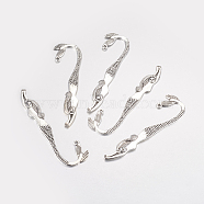 Tibetan Style Mermaid Alloy Bookmarks, Cadmium Free & Nickel Free & Lead Free, Antique Silver, 81.5x21x3mm, Hole: 3mm, about 162pcs/1000g(TIBE-Q035-037AS-NR)