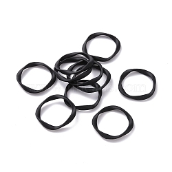 Alloy Pendants, Ring, Black, 23x23x3mm(FIND-G030-09)