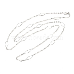 304 Stainless Steel Necklaces, Rolo Chains, Stainless Steel Color, 31.69x0.28 inch(80.5x0.7cm)(STAS-D084-28P)