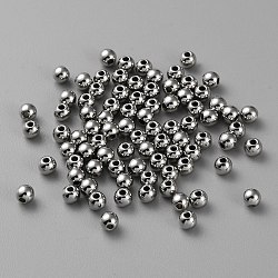 Stainless Steel Beads, Round, Stainless Steel Color, 5x4.5mm, Hole: 1.6mm(STAS-WH0033-54D-P)
