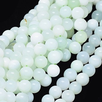 Natural Green Opal Beads Strands, Round, 10mm, Hole: 1mm, about 39pcs/strand, 15.3 inch(39cm)