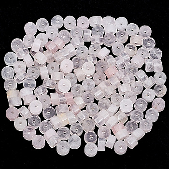 1 Strand Natural Rose Quartz Beads Strands, Flat Round/Disc, Heishi Beads, 4.3x2.5mm, Hole: 1mm, about 155pcs/strand, 14.90''(37.85cm)