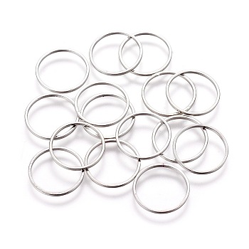 Brass Linking Rings, Ring, Platinum, 15x0.9mm, Hole: 13.3mm