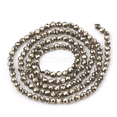 Natural Pyrite Beads Strands(G-T107-10)-2