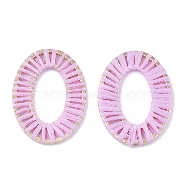 Pearl Pink Ring Raffia Linking Rings