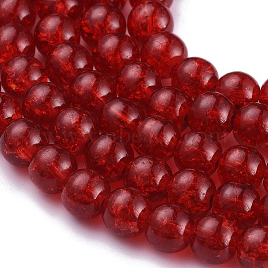 Red Crackle Glass Round Beads Strands(X-CCG-Q001-8mm-13)-3