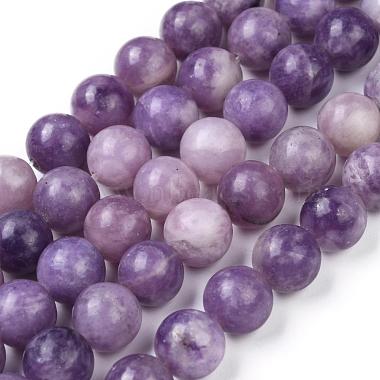 Natural Lepidolite/Purple Mica Stone Beads Strands(G-K415-8mm)-5