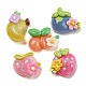 Flower Fruit Opaque Resin Decoden Cabochons with Glitter Powder(RESI-G099-04)-1