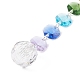 Galvanoplastie octogone perles de verre pendentif décorations(HJEW-JM00737-02)-3