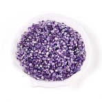 Transparent Spray Painted Glass Beads, Cone, AB Color Plated, Faceted,, Dark Violet, 4~4.5x3.5mm, Hole: 1.4~1.6mm, about 153pcs/10g(X1-EGLA-N018-4mm-01)