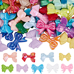60Pcs 3 Styles Acrylic Beads, Bowknot, Mixed Color, 21~25x29~33.5x5~7mm, Hole: 2~2.7mm, 20pcs/style(OACR-SC0002-12)