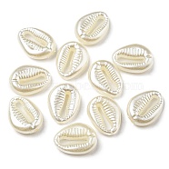 ABS Imitation Pearl Beads, Shell Shape, 15x11x4.5mm, Hole: 1.6mm(OACR-K001-17A)
