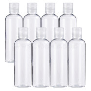 PET Plastic Press Cap Transparent Bottles, Refillable Bottles, Clear, 160x46mm(MRMJ-BC0001-37)