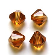 Imitation Austrian Crystal Beads, Grade AAA, Faceted, Bicone, Peru, 3x3mm, Hole: 0.7~0.9mm(SWAR-F022-3x3mm-203)