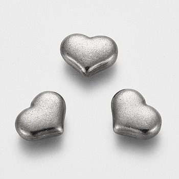 304 Stainless Steel Cabochons, Fit Floating Locket Charms, Heart, Stainless Steel Color, 5x6.5x2mm