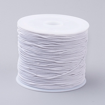 Elastic Cords, Stretchy String, for Bracelets, Necklaces, Jewelry Making, White, 1mm, about 19.68~21.87 yards(18~20m)/roll