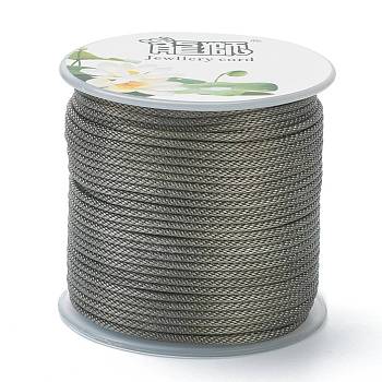 Polyester Braided Cords, for Jewelry Making Beading Crafting, Slate Gray, 1.5mm, about 21.87 yards(20m)/roll