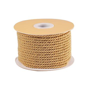 Nylon Threads, Milan Cords/Twisted Cords, Goldenrod, 3mm, about 21.87 yards(20m)/roll