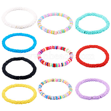 Armb&auml;nder aus Polymerclay-Perlen(BJEW-TAC0032)-2