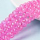 Spray Painted Crackle Glass Beads Strands(CCG-Q001-8mm-02)-1