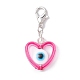 Heart with Evil Eye Resin & Acrylic Pendant Decorations(HJEW-JM01402)-2
