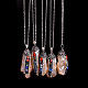 Raw Rough Mixed Gemstone Nugget Pendant Necklace with Rhinestone(CHAK-PW0001-016D)-1