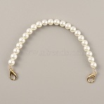 Resin Imitation Pearl Beaded Chain Purse Strap Extenders, with Zinc Alloy Lobster Claw Clasp, for Handbag Handle Replacement Accessories, Light Gold, 25cm, Bead: 10mm(FIND-WH0143-96E)