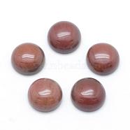 Natural Mookaite Cabochons, Flat Round, Dyed, 8x3~4mm(G-E492-H-17)