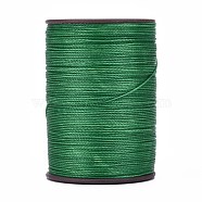 Round Waxed Thread, Micro Macrame Cord, Stitching Thread for DIY Leather Sewing Craft, Shoe Repairing, Sea Green, 0.45mm, about 174.97 yards(160m)/roll(YC-P003-B16)