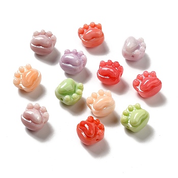 Opaque Resin Beads, Claw, Mixed Color, 14x15x13mm, Hole: 1.6mm