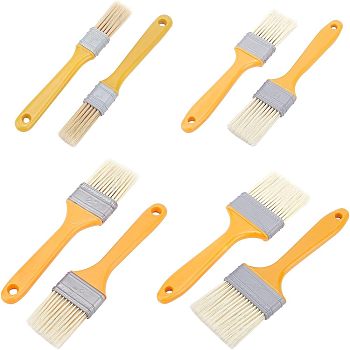 Fingerinspire 8Pcs 4 Style Nylon Brush, with Plastic Handle, Mixed Color, 17.7~19.4x2.45~6x1.25cm, 2pcs/style