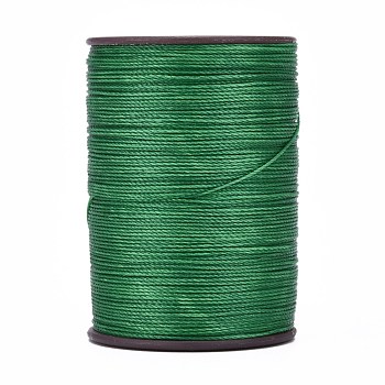 Round Waxed Thread, Micro Macrame Cord, Stitching Thread for DIY Leather Sewing Craft, Shoe Repairing, Sea Green, 0.45mm, about 174.97 yards(160m)/roll