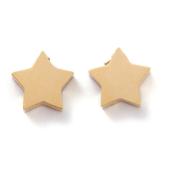 Ion Plating(IP) 304 Stainless Steel Charms, Star, Golden, 9.5x9.5x3mm, Hole: 1.8mm
