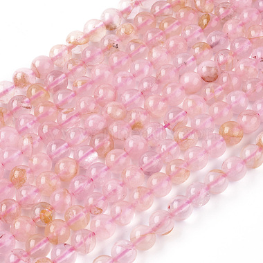 Natural Rose Quartz Beads Strands(G-F591-04-10mm)-3