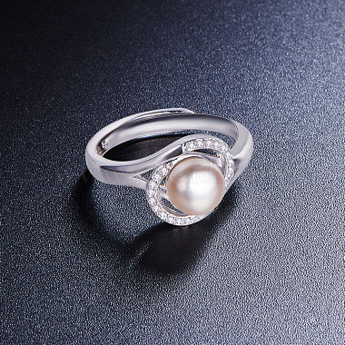 SHEGRACE Rhodium Plated 925 Sterling Silver Finger Ring(JR436B)-2