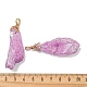 Electroplated Raw Rough Natural Quartz Crystal Big Pendants(G-A229-02G-07)-3