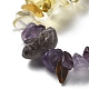 bracelets extensibles en perles de pierres précieuses naturelles mélangées et de copeaux de verre(BJEW-E090-01)-2