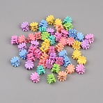 Kids Hair Accessories, GPPS Plastic Claw Hair Clips, Mixed Color, 13x13.5x13mm(PHAR-WH0009-23C)