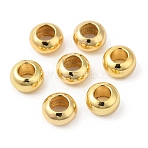 Brass Beads, Cadmium Free & Lead Free, Rondelle, Long-Lasting Plated, Golden, 6x3.5mm, Hole: 2.5mm(X-KK-B073-03G)