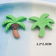 Opaque Resin Cabochons, for Hair Accessories, Coconut Tree, Colorful, 23x22mm(OHAR-PW0001-496D)