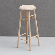 Doll's House Bar Stools, Mini Furniture Model Pieces, Blanched Almond, 77x32mm(PW-WG51502-04)