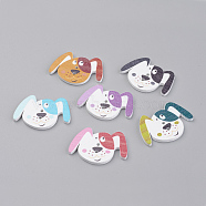 2-Hole Puppy Printed Wooden Buttons, Dyed, Cartoon Dog Head, Mixed Color, 23x33x2mm, Hole: 1.5mm
(X-WOOD-S037-039)