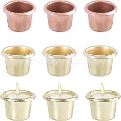 Iron Candle Cups, for Candle Making Tools, Mixed Color, 28x17.5mm, Hole: 4.5mm, 2colors, 5pcs/color, 10pcs/set(AJEW-AM0001-02)