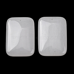 Natural White Jade Pendants, Rectangle Charms, 35x25x9.5mm, Hole: 1.4mm(GG-CBA04F4-04B)