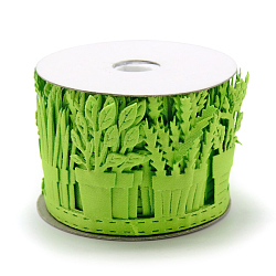 Polyester Ribbons, Pot Culture, Lawn Green, 1-5/8 inch(40mm), about 2yards/roll(1.8288m/roll)(SRIB-S048-17A)