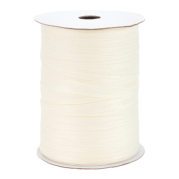 Flat Raffia Paper Ribbon, for Gift Wrapping, Party Decorations, Old Lace, 6~6.5mm, about 328.08 Yards(300m)/Roll
