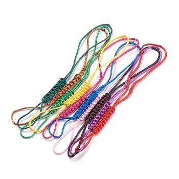 Polyester Nylon Mobile Phone Making Cord Loops, Mixed Color, 165~170x7.5x3mm