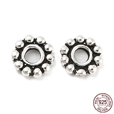 Antique Silver Flower Sterling Silver Beads