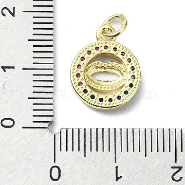 Brass Micro Pave Cubic Zirconia Pendants(KK-H475-25G-01)-3